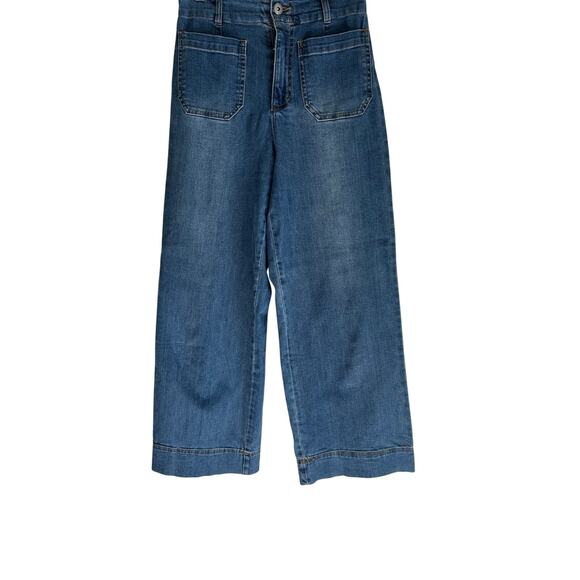 Habitat Clothes To Live In Jeans SZ4 Womens Wide Leg High-Rise Cropped Stretch - Picture 1 of 12